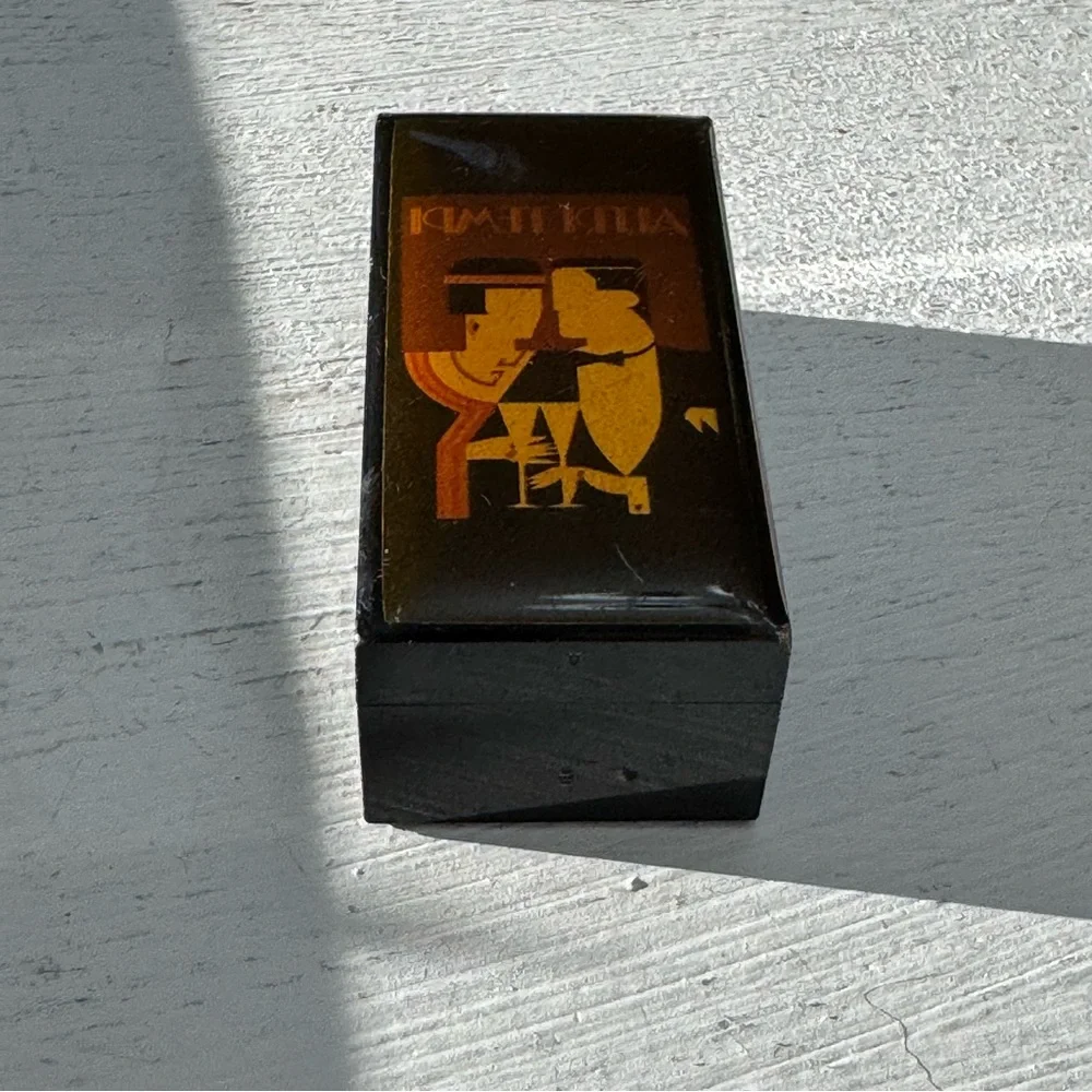 Vintage Match Safe Lacquered Box Art Deco Altri Tempi NYC Italian Restaurant - Picture 7 of 13
